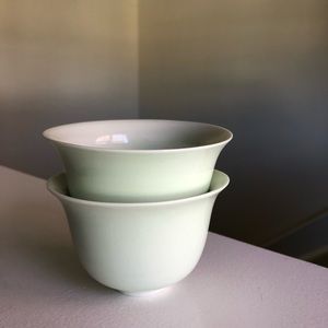 Seafoam Green Ceramic Tea Cup Set of 2
